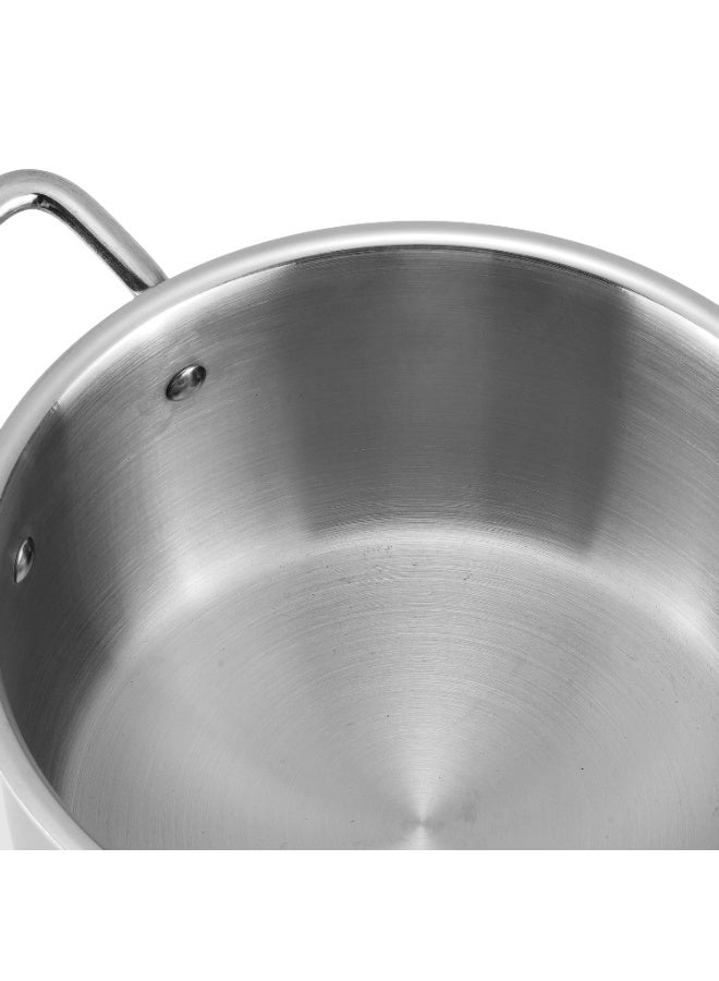 Vinod Luna Triply Stainless Steel Cookware Set, 7 Pc | Superior Finish, Cool Grip Handles, Mastercrafted Durability | 100% Safe, Non-Toxic | 2 Casserole, Saucepan with Lids & SAS Pro Frypan - Image 2